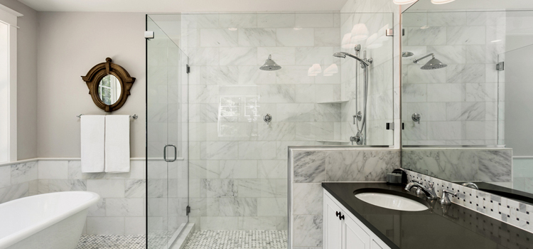 bathroom shower door installation in Gustine