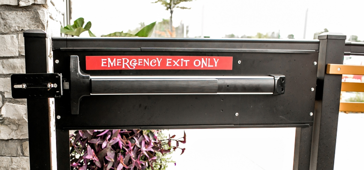 emergency push bar installation in Gustine