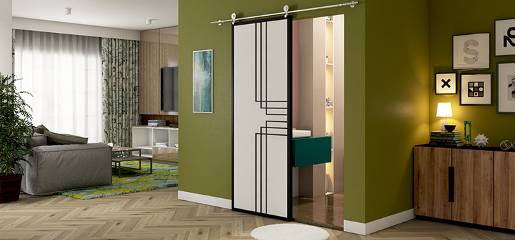 sliding bathroom door installation in Gustine